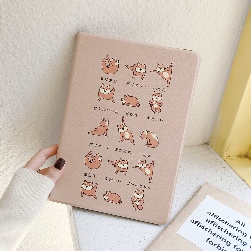 Personality cartoon 2019 new iPad protective case mini4 5 mini 1 creative cute air3 2 leather case 2018 Pro silicone pad anti-fall 6 sleep shell 9 7