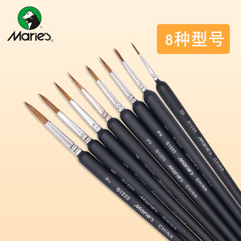 Marley Brand Wolf Hair Fine Line Pens, Oil Painting Watercolor Brushes, Gouache Acrylic Hand-Painted Extra Fine Detail Outlining Pen Set, Fine Line Drawing Pen for Traditional Chinese Painting, Soft Bristle Art Student Use