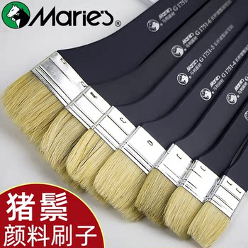 Mali Oil Painting Brush Set, Flat Brush for Acrylic, Gouache, Watercolor, Beginner Painting Brushes, Special Flat Brush for Art Students, Professional Wall Painting Brush, Base Brush, Painting Supplies, Flat Brush Set