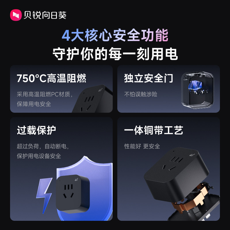 Sunflower 4g Smart Socket C4 Switch Wireless Remote Control Mobile Phone Remote Control Switch Timer Power Supply