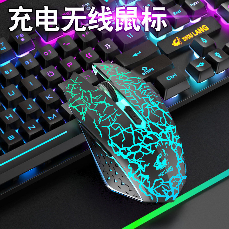 Fire Silver Fox Wireless Slip Rat Rechargeable Radio Racing Mouse Applies Apple Huawei Honor Dell Notebook