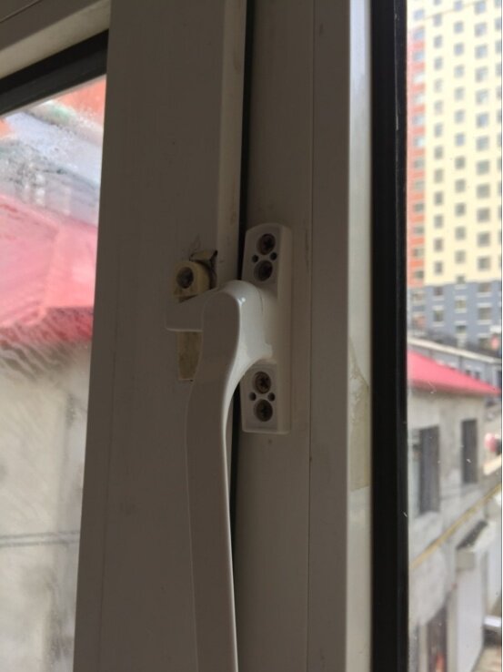 Plastic steel window handle door window handle flat door and window handle seven-character handle lock window lock thickened plastic steel handle