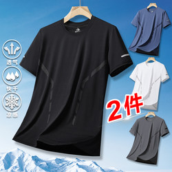 Cool Ice Silk T-Shirt for Men, Short-Sleeved, 2026 New Summer Thin Quick-Drying Breathable Half-Sleeve Loose Top for Men