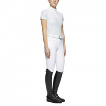 CT girls horse riding competition quick-drying breathable short sleeve professional equestrian Perforated Outline And