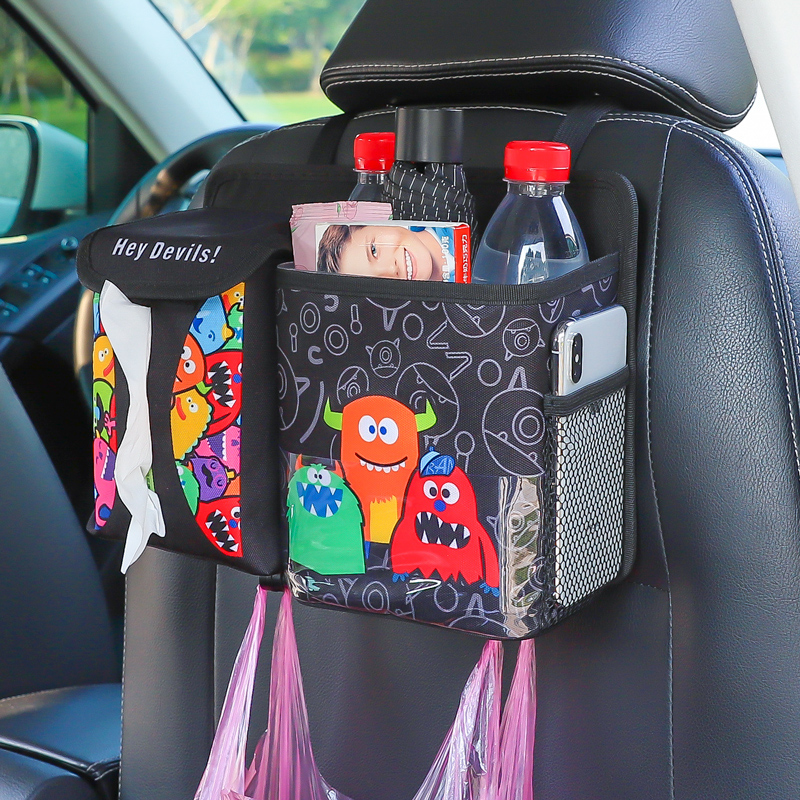 On-board Trash Can Car Pendant Style Car Interior bags Inside Bags Collection Bags Creative Cartoon Containing casks