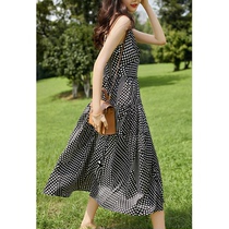 OLYFOU 2022 Summer new 100 hitch skinny sexy wave point harnesses without sleeves A sleeveless A-word length