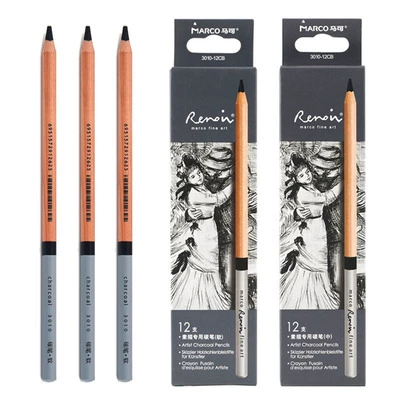 Marco Marco Pencil Renault Printed Pen Cassenger Pen Студент рисунок художественные продукты Ученые по живописи с мягкой углеродной ручкой 3010 Профессиональная закуска углерод