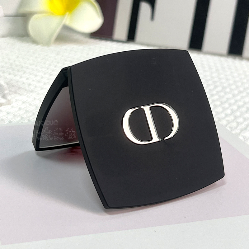 Dior/Dior Leather Cosmetic Mirror Portable Folding Double-sided Mirror Magnifying Small Makeup Mirror
