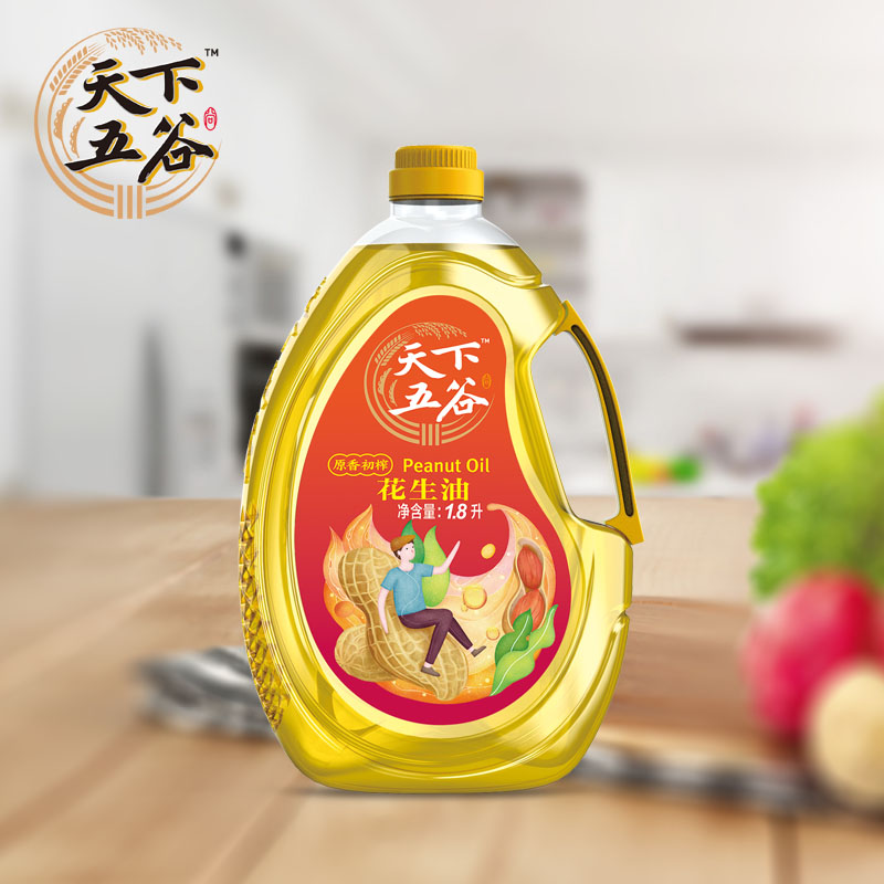 World Grain Original Fragrant First Squeezed Peanut Oil 1 8L Nutritional Health Physical Squeezed Edible Oil Shandong Farm