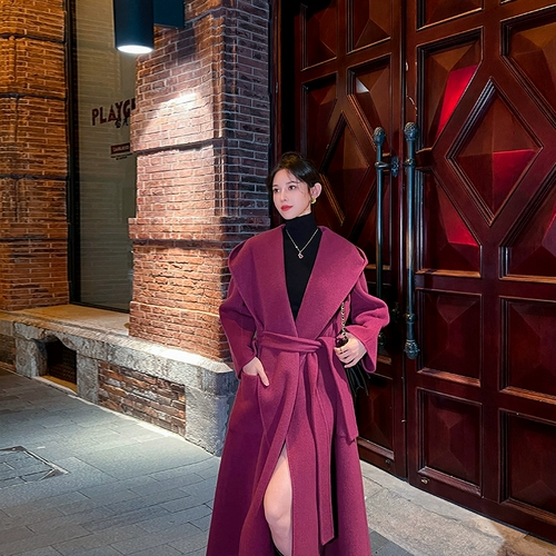 Двусторонная кашемировая демисезонная толстовка с капюшоном, шерстяное пальто для отдыха, в корейском стиле, изысканный стиль