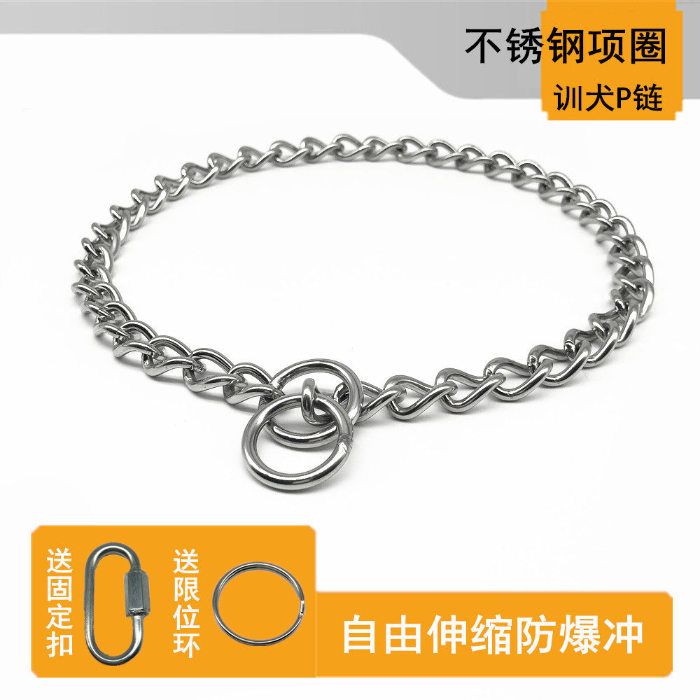 Dog Item Circle Stainless Steel P Chain Small Medium Sized Large Dog Dog Neckline Training Dog Neckline Golden Fur Mound Dog Necklace