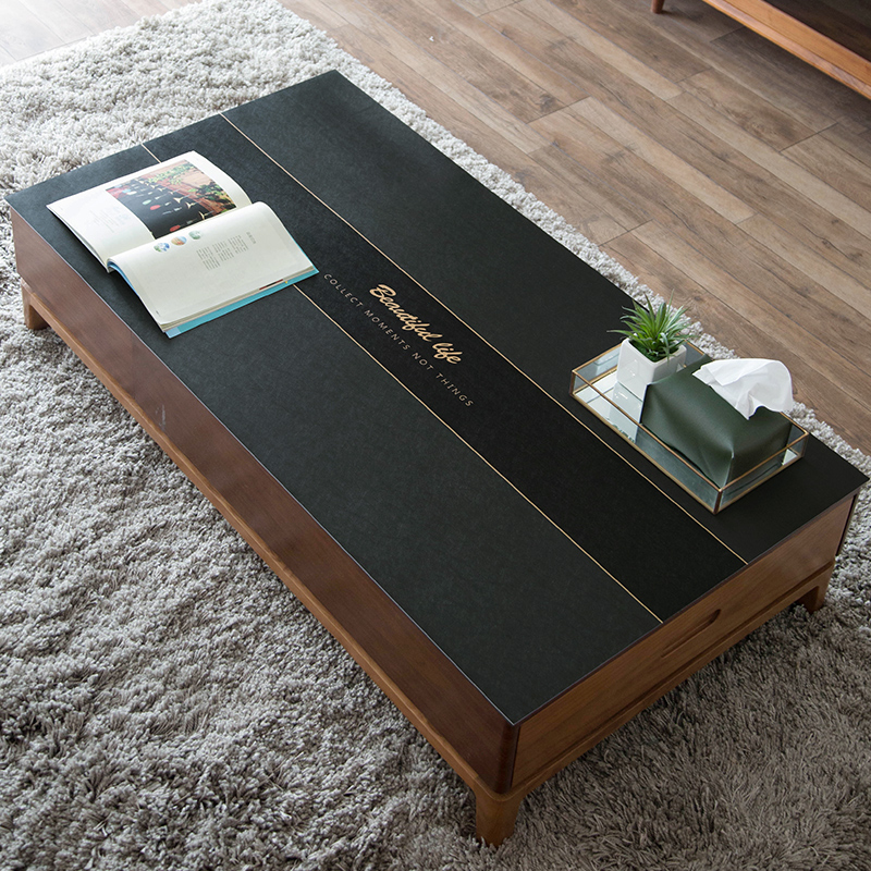 (leather tea table cushion) light and luxurious striped waterproof and anti-scalding for home-free makeup table tea table cushion with long table cushion-Taobao