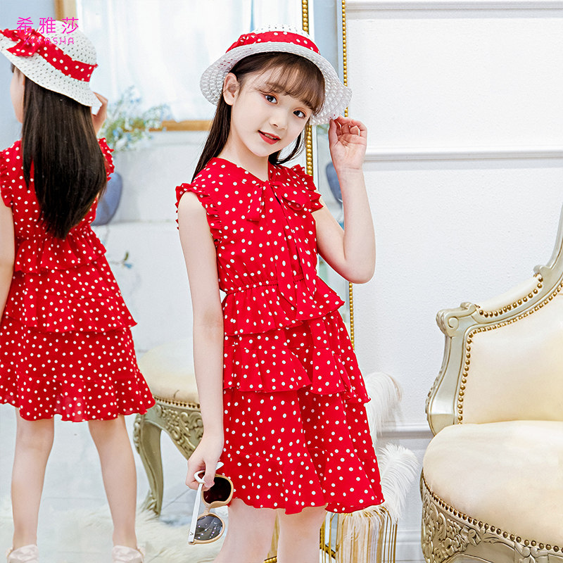 Girl dress 2021 new children summer dress foreign style princess dress girl Summer chiffon dress girl dress