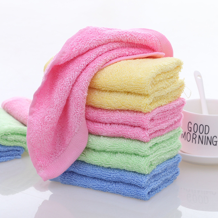 Dishwashing artifact oil is good for non-stick oil dishwashing towel pure cotton wood fiber color square towel small towel kitchen rag