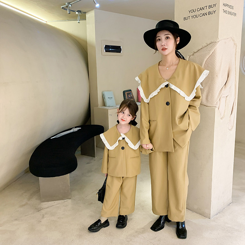 Fried Street pro-Costume 2022 New Tide Autumn Dress Mother Women Dress Korean Version Foreign Pie Suit Spring Autumn Fashion Two Sets