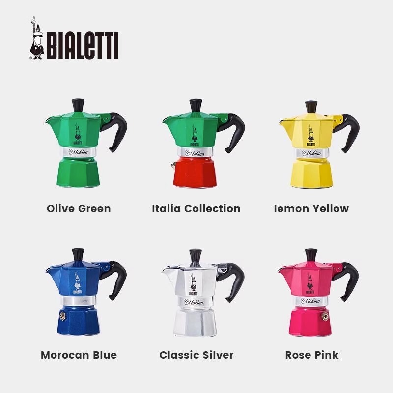 Bialetti Mini Moka Pot Half-Cup Mokina Coffee Pot Mini Gift Box Set Collection