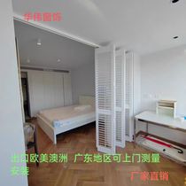 Huawei louver folding door sliding door multiple colors available and customizable factory direct sales