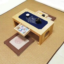 Solid wood kang table bay window tatami Chinese style bedroom tea table bed kang table small table low table small table with drawer