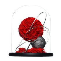 Rose Immortal Flower Creative Planet Couples Love Expression Birthday 520 Tanabata Send Girlfriend Light Luxury Gift Box Ornaments