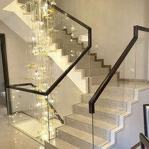 Dongguan Shenzhen Guangzhou customized villa duplex ultra-white tempered glass stair handrails customized balcony guardrails