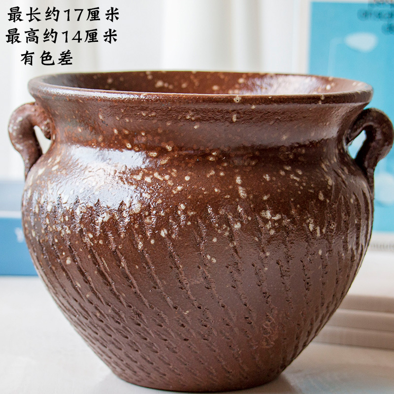 Big flowerpot coarse pottery clay, fleshy'm plant orchid rose ceramics high mage old running the Big flower pot