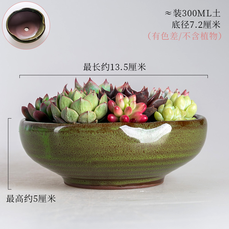 Extra large fleshy flower pot the plants flower POTS, large diameter, fleshy platter small flower POTS in the coarse pottery ceramics originality