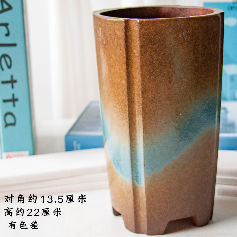 Meaty plant flower pot is more than meat pot coarse pottery, the plants creative ceramic contracted large move basin thousand cylinder