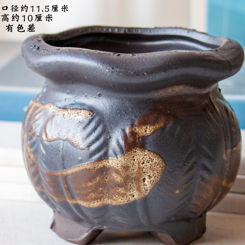 Meaty plant flower pot is more than meat flowerpot coarse pottery ceramic contracted breathable large character of the creative small green the plants