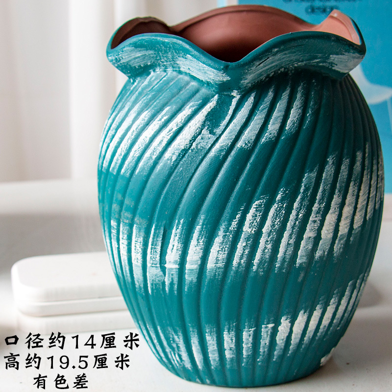 Fleshy flower pot through pockets tao old running the meaty plant purple orchid rose to heavy ceramic POTS mage flowerpot
