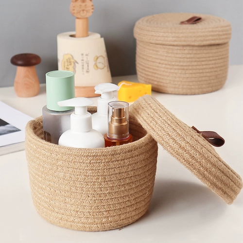 Японская плетеная настольная коробка для хранения, система хранения, ткань, корзина для хранения
