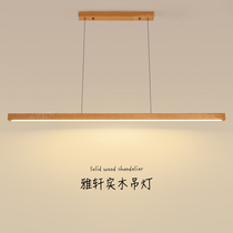 Log Wind Restaurant Chandelier Day Style Brief Johu Peach Wood New Chinese Tea Room Light A Strip Bar Table table Lamp