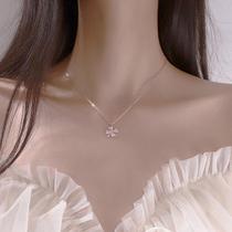 Lucky clover necklace female 925 sterling silver new clavicle chain niche design simple temperament ins net red pendant