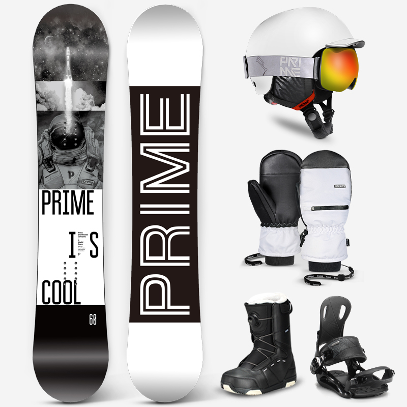 PRIME Ski Board Single Board Suit Veneer Fixer Snowshoe Almighty Board Flat Flower Board Beginner Scholar Snowboard Equipment
