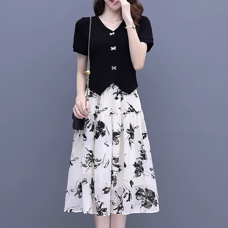 Trendy Brand Suit Dress for Women 2026 Summer New Style Petite Fashionable Age-Reducing Stylish Two-Piece Set