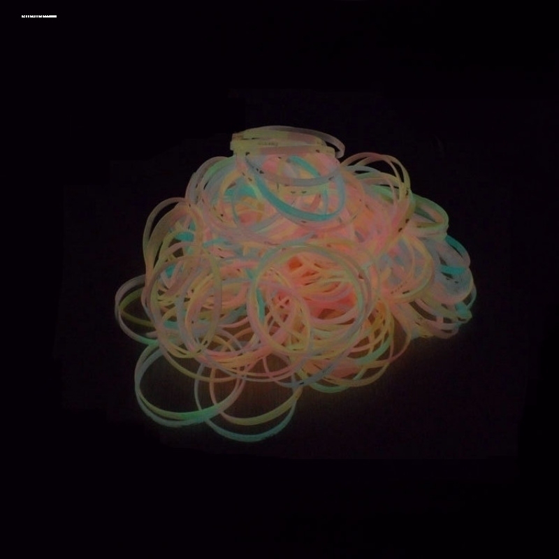 Thin Colorful Fluorescent Hair Luminous Soft Rubber Silicone Bracelet Bracelet Star Creative Letter Jewelry