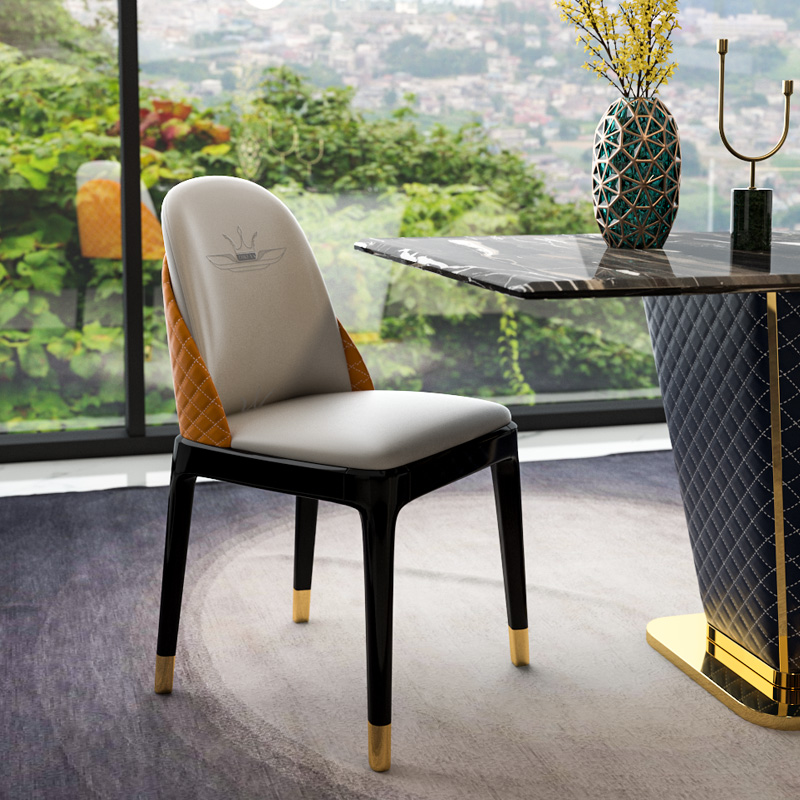 BSYL light luxury dining chair home dining room chair 135 double deck chair