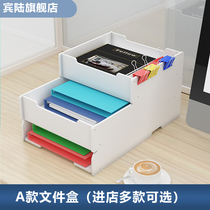 Desktop storage box office supplies document rack document frame simple bookshelf multi-layer book frame holder desk file storage