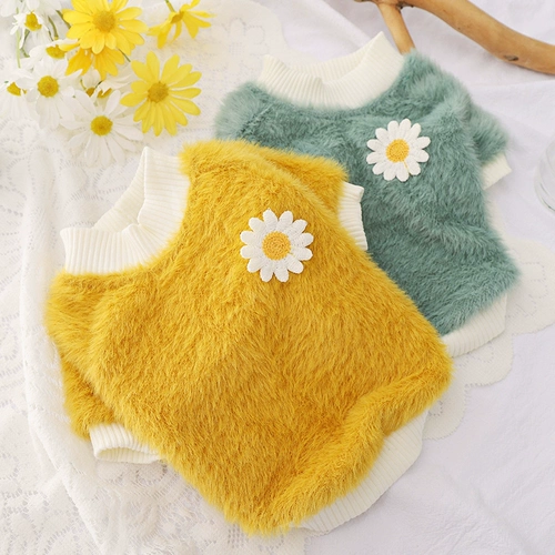 Новая домашняя одежда Teddy Bieme Bami Snowy Vips, маленькие щенки, собачья жакеты, маленький свитер ромашки