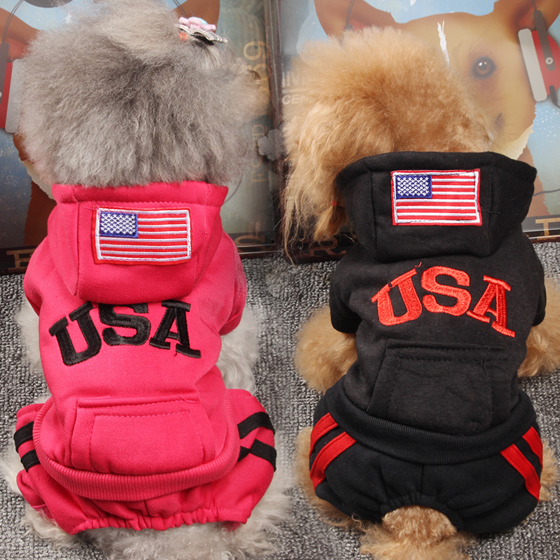 Pet clothes dog clothes autumn and winter clothes Teddy VIP Pomeranian puppy four-legged clothes small dog winter thick cotton coat