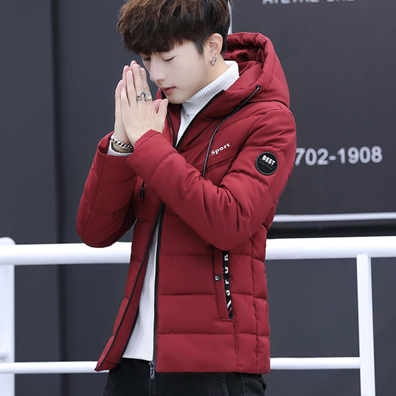 Winter cotton-padded men's trendy ins super hot short student Korean version of the handsome down padded jacket thickened warm silk cotton jacket winter
