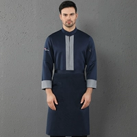 Синий единственный топ+фартук