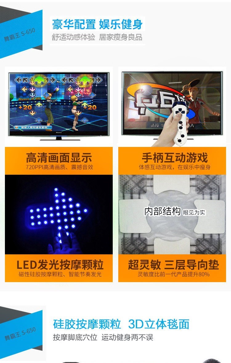 Khiêu vũ không dây nhảy mat đôi giao diện TV nhà máy nhảy somatosensory chạy trò chơi máy tập thể dục giải trí - Dance pad thảm game kết nối tivi