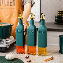 Light luxury oil bottle vinegar pot small oil jar soy sauce bottle household leak-proof large oil pot glass vinegar bottle seasoning bottle set