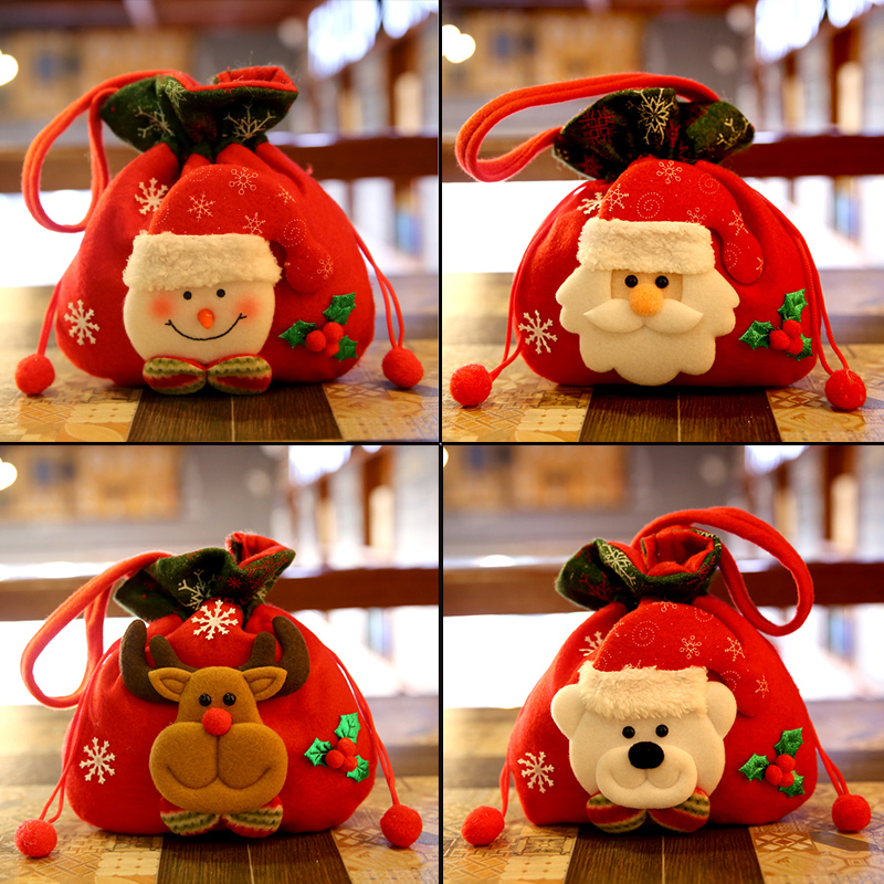 Christmas Decorations Christmas Gift Bags Apple Bags Children's Closets Gift Bags Flat Angfruits Carry-on Bags Candy Bags-Taobao