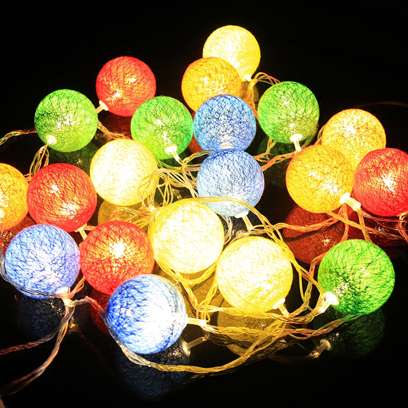 Christmas decoration color line LED lamp LED lamp cotton line ball romance shop window scene