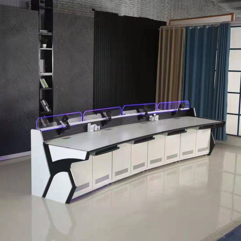 Customized command center monitoring station cabinet multimedia console control room computer table
