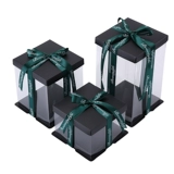 Корт -коробка 6 -INCH 8 -INCH 10 -INCH 12 -INCH Двойной слой плюс прозрачная сеть красная рука -питательная упаковка на день рождения