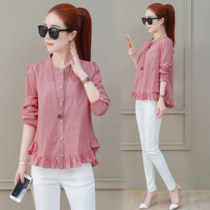 Shirt Women 2021 spring new fashion temperament hipster long sleeve shirt Korean version of foreign style spring Hong Kong flavor top