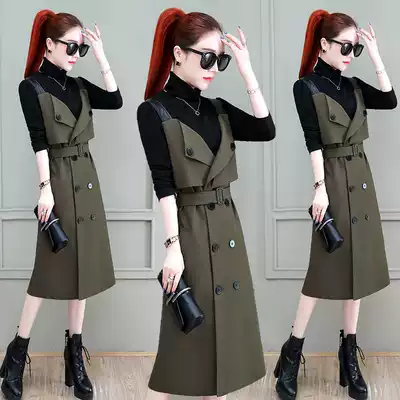 Fashion baby bag dress women's 2021 Autumn New Korean temperament casual skirt trend two-piece women's