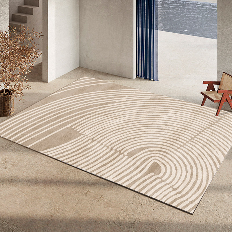 Hua Mu wabi-sabi wind carpet living room thickened bedroom bed front blanket large area customization simple modern art design